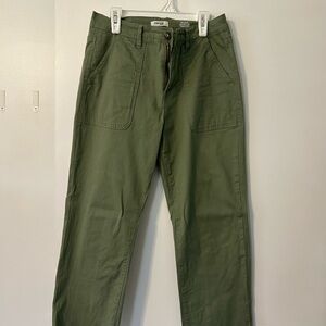 Kensie Olive Green Cropped Utility Pants